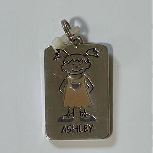 GANZ Kids Name Tag Charm ID Backpack Pull "ASHLEY"